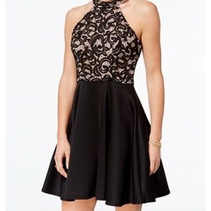 Black & Nude Homecoming Dress